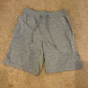 Gray lulu lemon pace breaker shorts